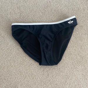 black swimsuit bottoms with white lines. never worn.great condition!